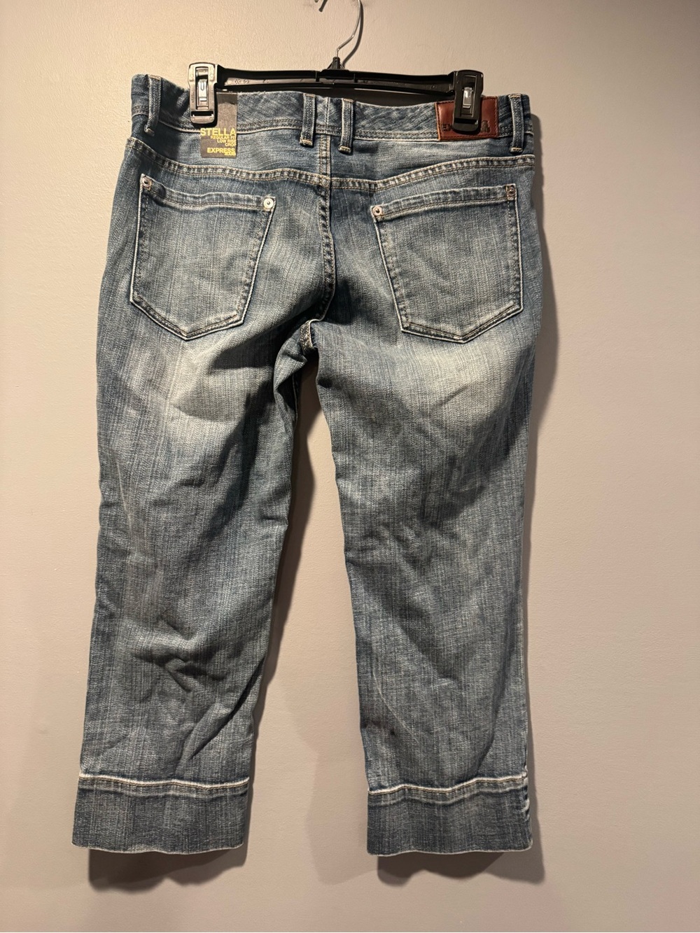 *Express Light Blue Cropped Jeans - Picture 2 of 6